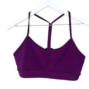 Stori Womens Intro Racerback Mesh Detail Sports Bra Size 12 Workout Purple